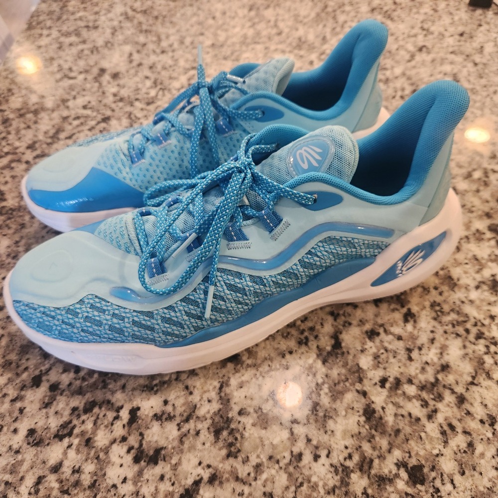 Under Armour Curry 11 Mouthguard Blue Basketball Shoes Mens Low Top Sneakers